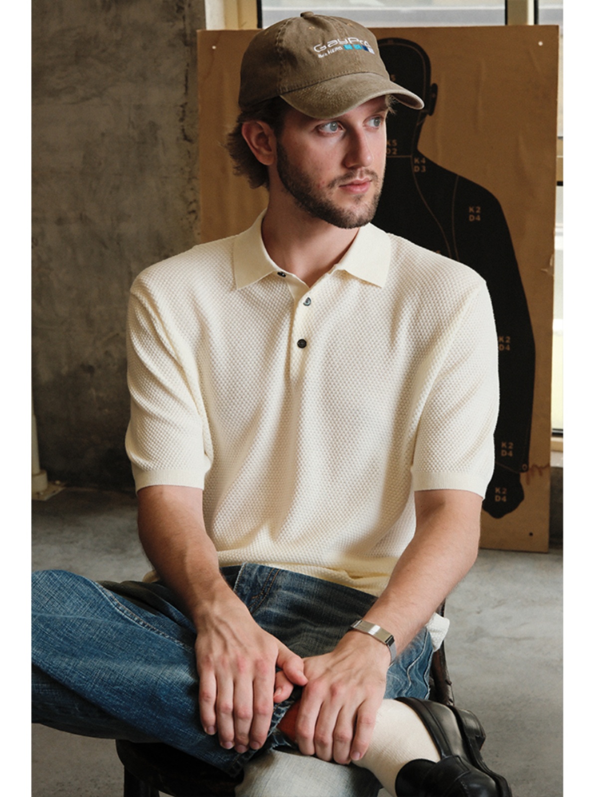 레이버유니온 니트 투톤 폴로셔츠 LU829