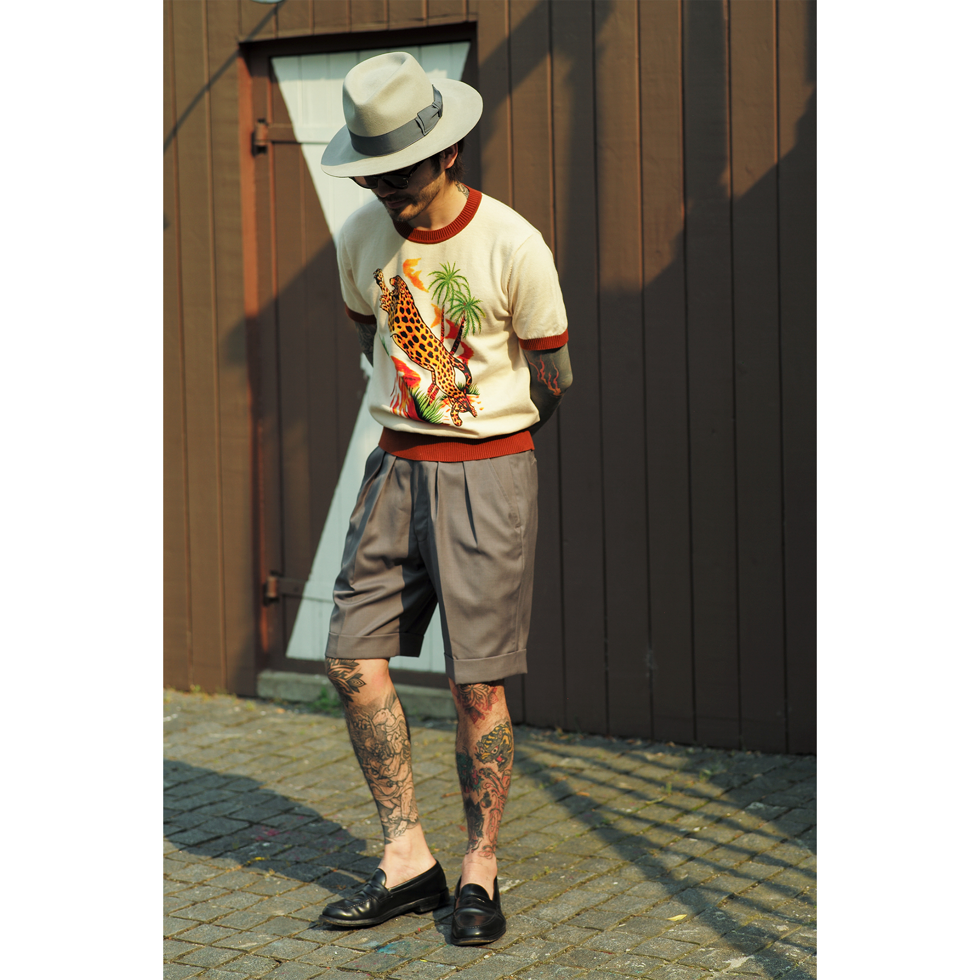 레이버유니온 밀리터리 더블 단가라 울 반바지 LU173