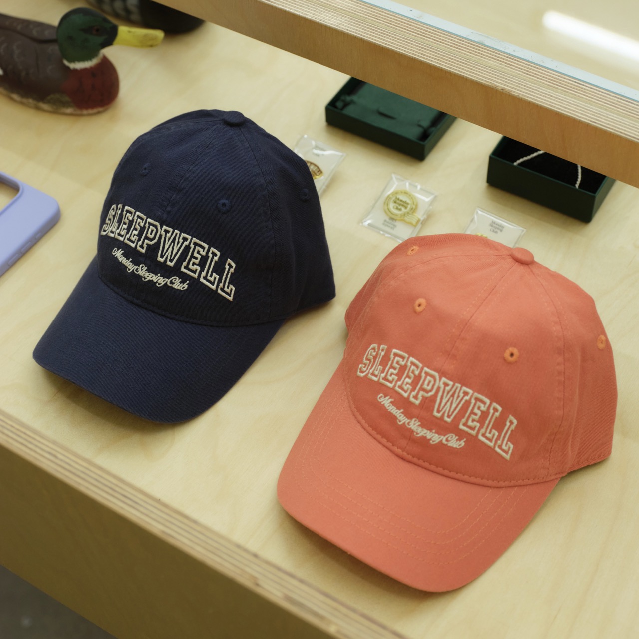 sleep well 로고 6패널 볼캡