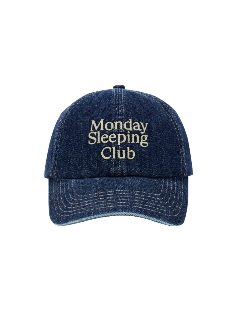 로고 6패널 데님 볼캡