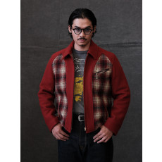 레이버유니온 패치 울 집업 코트 1930s LU888