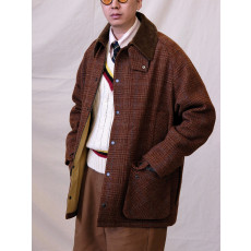 레이버유니온 트위드 코트 사파리 점퍼 L869