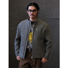 레이버유니온   라이더 집업 코트 트위드 헤링본 LU876