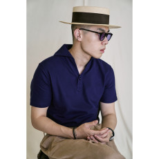 레이버유니온 보트넥 폴로 니트 반팔 티셔츠  YK466