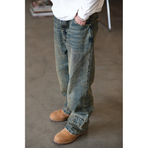 레이버유니온 워싱 데미지 데님 팬츠 LU787