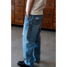 레이버유니온 워싱 데미지 패치워크 데님팬츠 LU706